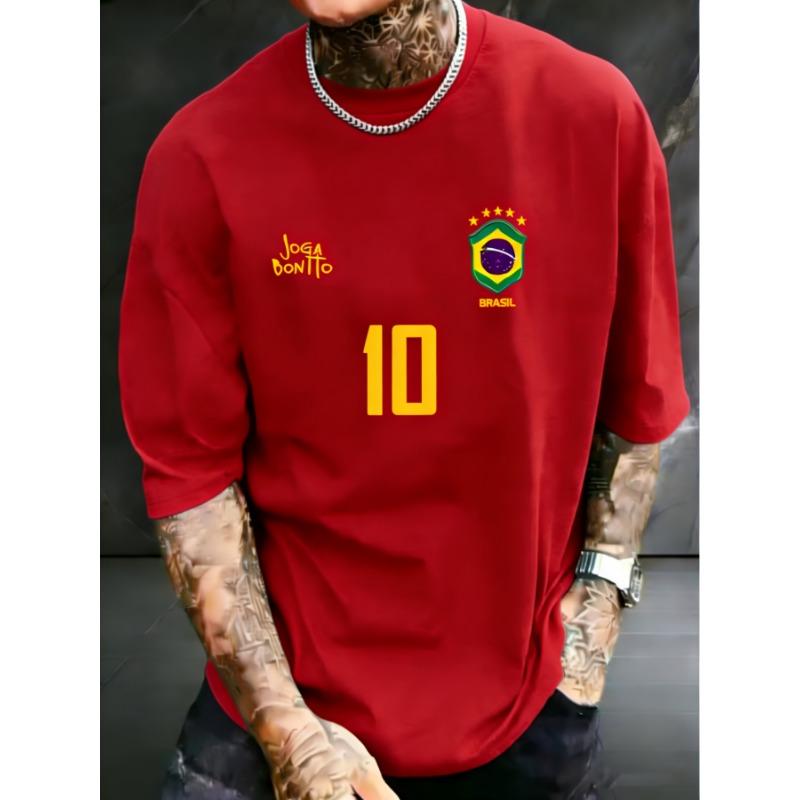 2026 Fashion Trend Print 100% Cotton Men T-shirt Summer Daily Outdoor Sports Party Casual Loose Comfortable Street Short-sleeve