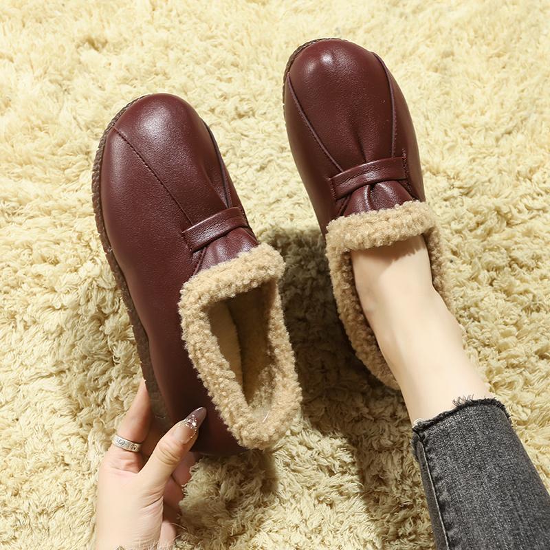 Fashion Winter Outdoor Snow Boots 2024 Women's Warm Cotton Shoes Casual Comfortable Plush Waterproof Small Leather Shoes  Women's Shoes
