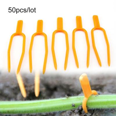 50 τεμ. Στηρίγματα Στήριξης Αναρριχώμενων Φυτών Κλιπ Πλαστικό Στήριγμα για Λαχανικά Κληματίδες για Λουλούδια Φράουλες Ντομάτες Είδη Κήπου Κτίρια Προμήθειες a1