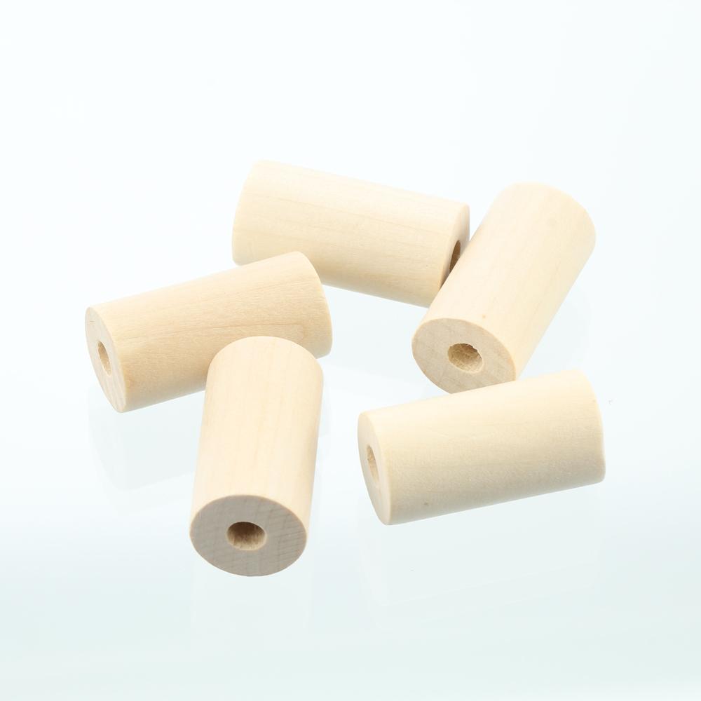 15 stk 25 mm 30 mm 40 mm Stor Sylinderform Naturtre Håndverk Store Hull Perler for DIY Håndverk Treskjæring Smykkefremstillings Tilbehør