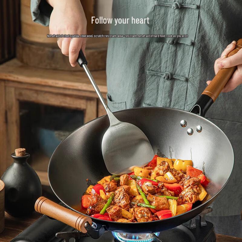 TingLe Cast Iron Non-Stick Wok
