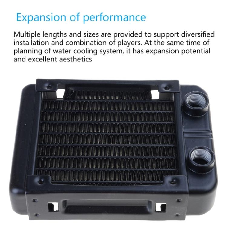 Aluminum Water Cooling Radiator 8 Tubes Heat Exchanger CPU Heatsink Cooler Fast Heat Dissipation for PC Computer