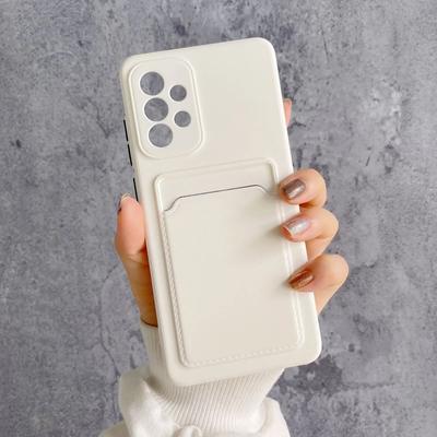 Silicone with Card Holder Phone Case for Samsung Galaxy A05S A05 A15 A25 A35 A55 A24 A34 A54 A14 A13 4G 5G Shockproof Cover