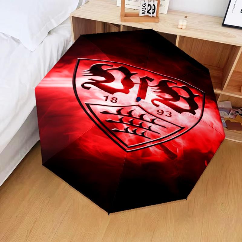 1PC Vfb Fc Crest Printed Umbrella Folding Umbrella, Automatic Umbrella 8-Frame for Travel, Camping Fan Gifts Christmas Gifts