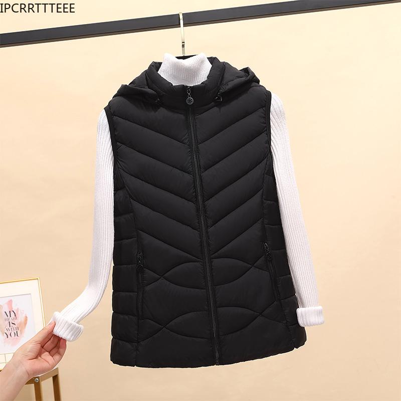 Sonbahar Kış Streetwear Slim Fit Sıcak Kirpi Ceket Pamuk Yelek Kadın Bayanlar Rahat Yelek Kadın Kolsuz Yelek Ceket