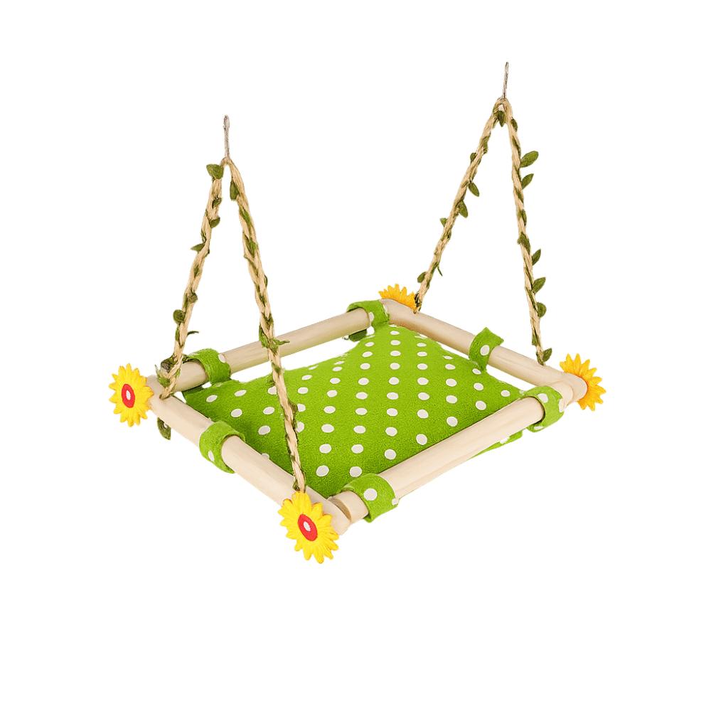 Bite Resistant Bird Swing Toy Removable Bird Cage Perch Bird Hanging Hammock  for Bird Cage