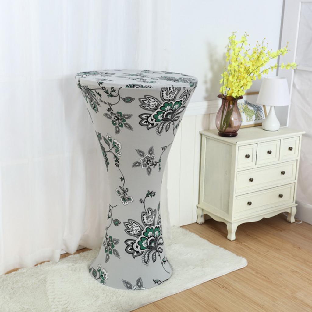 Various Spandex Fitted Round Base Table Cocktail Tablecloth - , 60x110cm