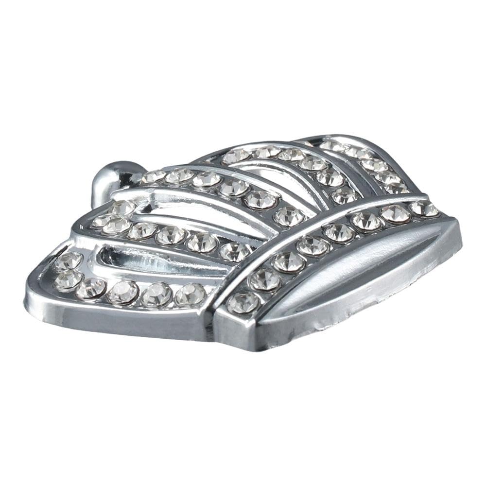 2pcs Crystal Crown Car Sticker,Sliver Metal Crown Emblem Badge Sticker Car Accessories Car Side