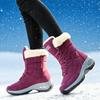 Damenstiefel Winter Warmhalten Hohe Qualität Mid-Calf Schneestiefel Mode Schnürstiefel Bequem Outdoor Wasserdicht Damen Wanderschuhe