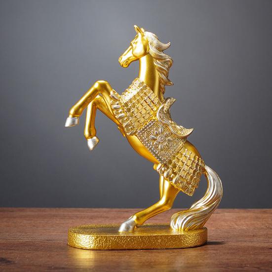 Simulated Horse Figurine Realistic Miniature Pony Resin Statue Animal Sculpture Decoration Ornament Housewarming Gift