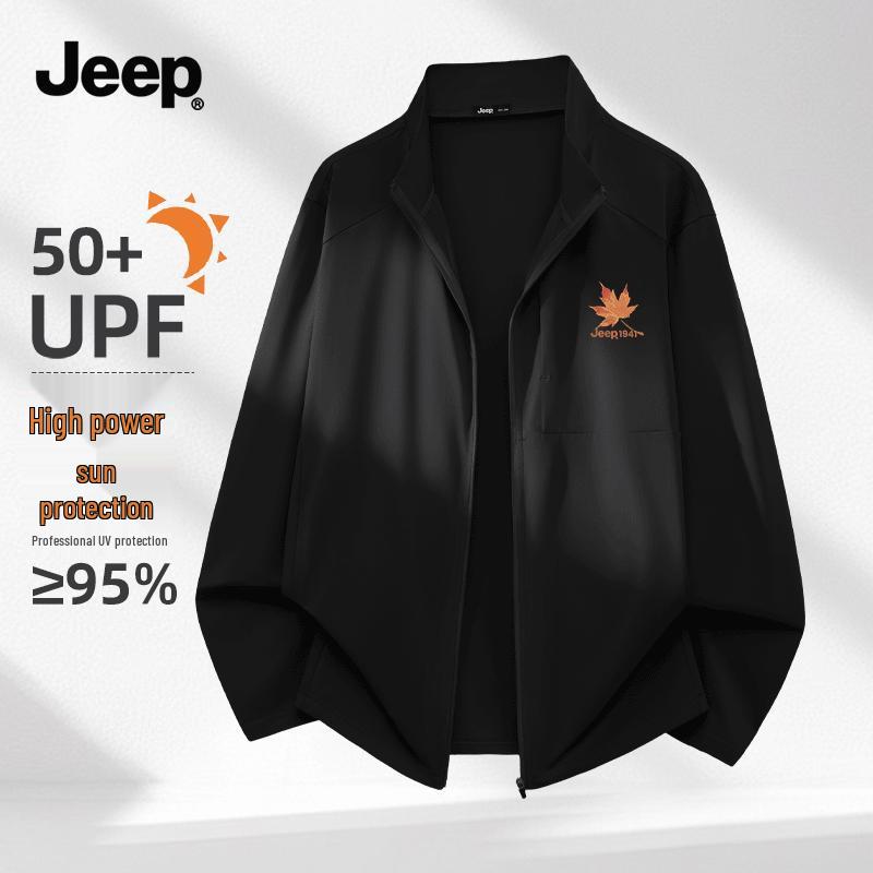 

JEEP Men s Hooded Outdoor Quick-Dry Sun Protection Jacket L
