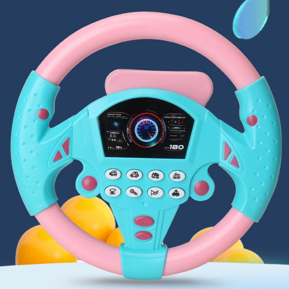 Multi Functional Copilot Music Steering Wheel 360 ° Rotation Simulate Driving Car Toy  Outdoor Toys
