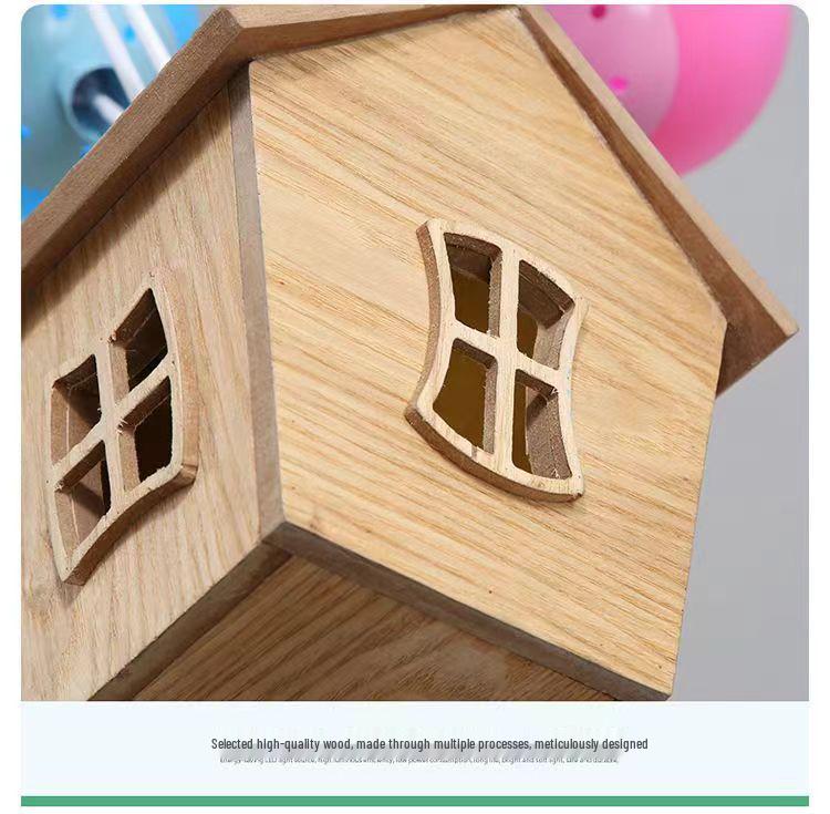 Dreamy Cartoon Flying House Pendant Lamp for Kids - Creative Decoration for Children's Room or Girl's Bedroom Ceiling