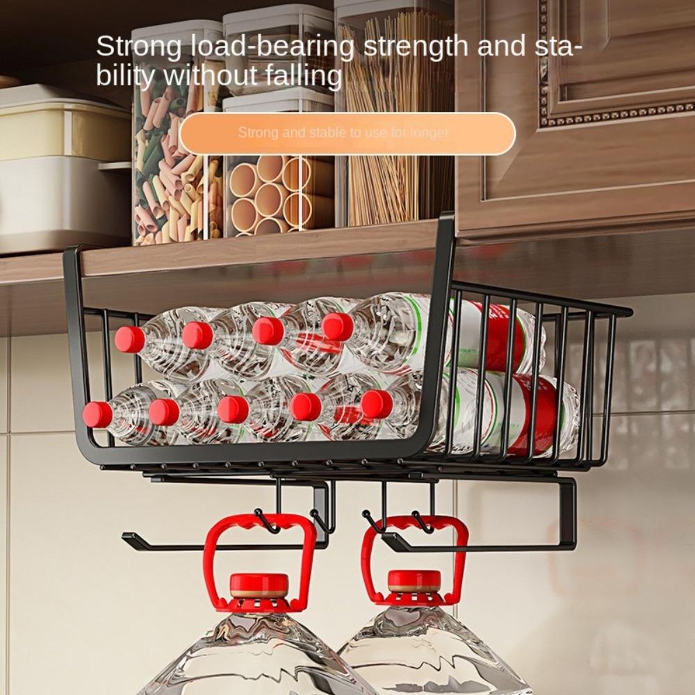 Stable Cabinet Hanging Rack Pullout Drawer Under Cabinet Basket  Kitchen Accessories