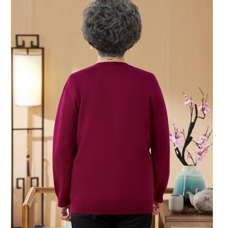 Mothers Knit Coats, Old People's Clothes, Grandma's Spring Sweaters, Cardigans, Loose Spring and Autumn Women.