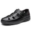 Prince Casual Genuine Leather Sandals for Men - Breathable, Non-Slip, Large Size 48, Ideal for Spring, Autumn, Summer Work.