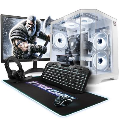 Vibox V-507 Gaming PC Complet • 23" Écran • Ryzen 5 5500 4,2 GHz • RTX 5060 8GB • 16GB RAM • 1TB SSD • Windows 11 • WiFi 6 + Bluetooth 5.4