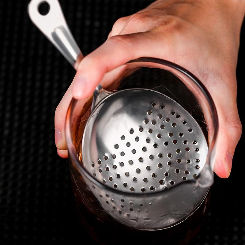 Cocktail Strainer Stainless Steel Bar Tools Bartender Julep Strainer Shaker Spoon for Cocktail Drinks Home Bar Accessories