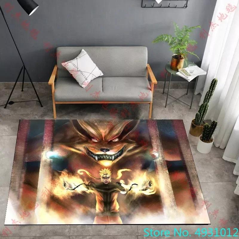 Creative 3D Carpet Akatsuki Naruto Sasuke Anime Print Living Room Bedroom Decoration Rug Children Anti Slip Crawling Mat