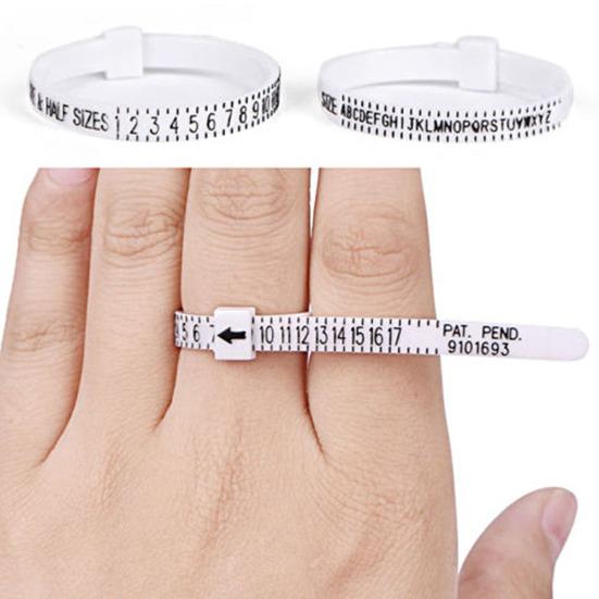 Men Women Ring Sizer Official UK/US Finger Measure Gauge Jewelry Accessories