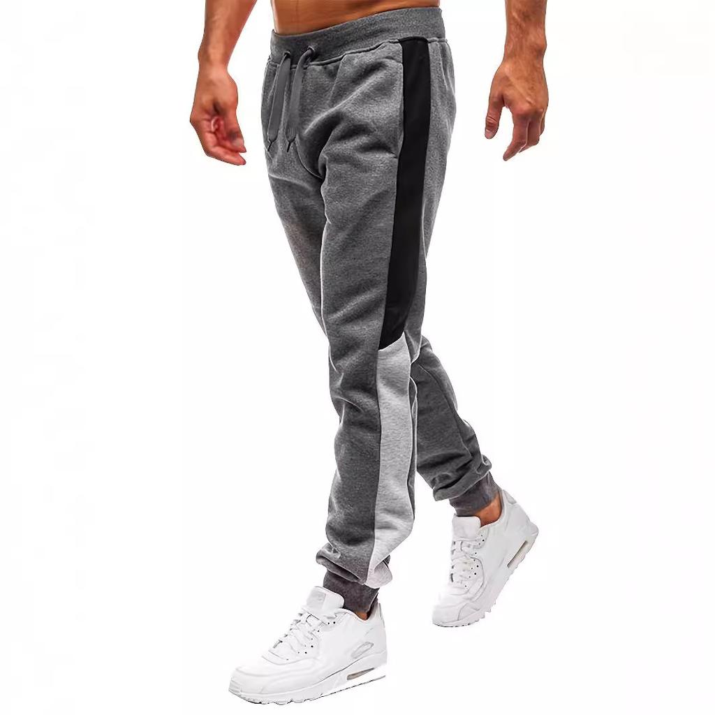 Men's Casual Pants Loose Men Fitness Gyms Fashion Bottoms Hip Hop Sportswear  Joggers Color Matching Pants