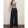 American-Style Small Denim Women's Summer High Waist Slim Looking Loose Drooping Mop Lyocell Ice Silk Straight-leg Pants
