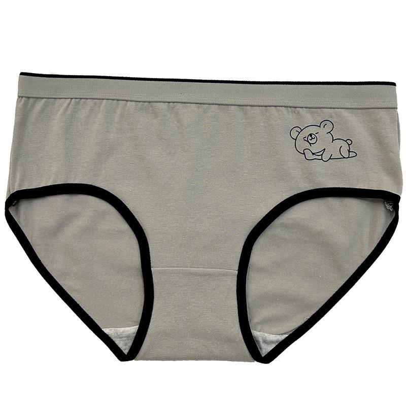 Soft Cotton Underwear For Women Featuring Cute Cartoon Bears In Stylish Mid-rise Design