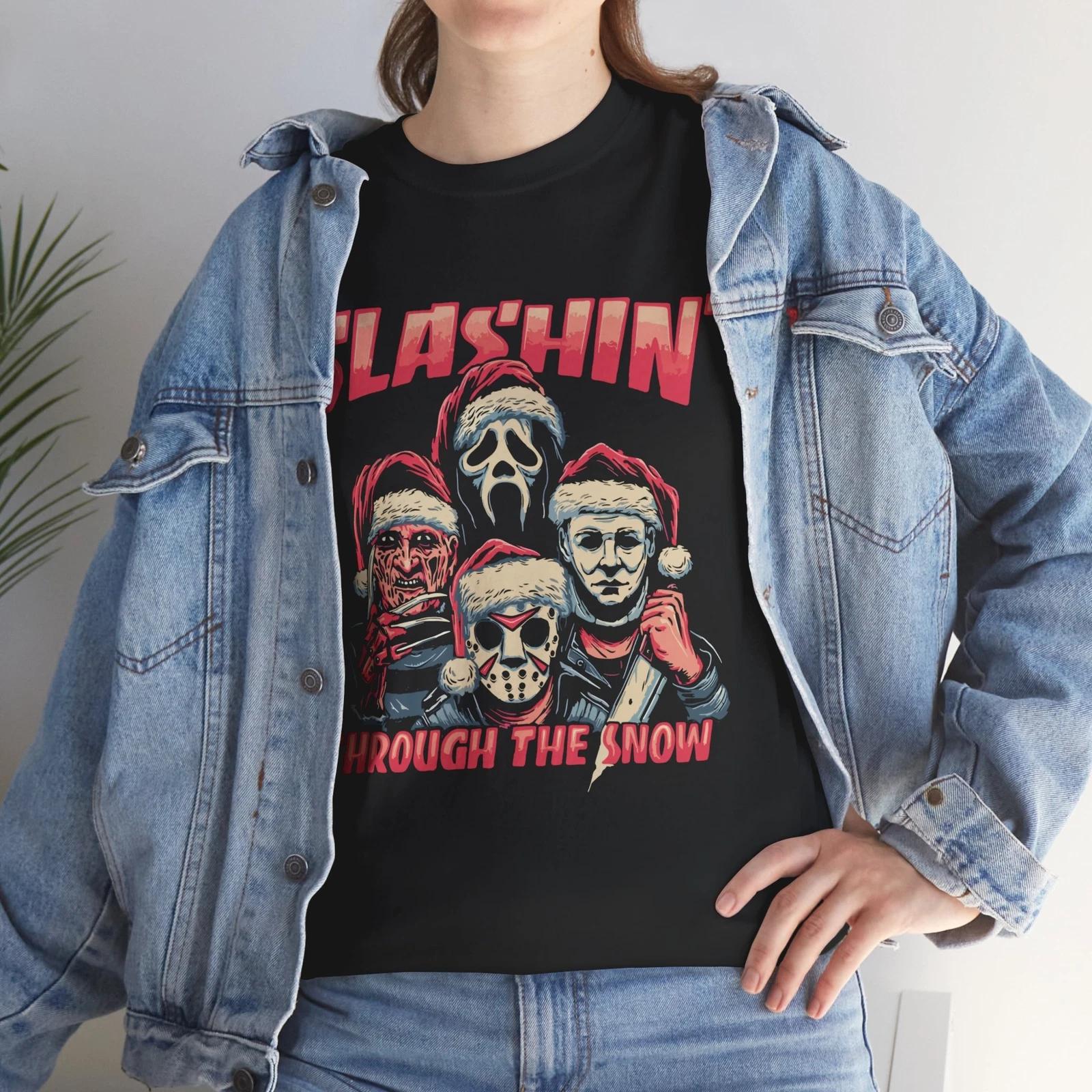 Dashing through the Snow Xmas Christmas T Shirt 3XL