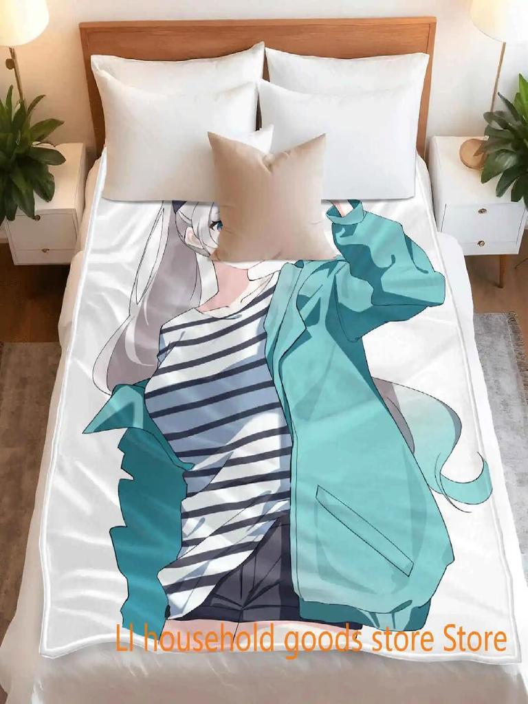 UltraSoft DoubleSided Flannel Fleece Throw Blanket  Kawaii Anime Design  Warm  Cozy for Kids  Adults  Home Textile