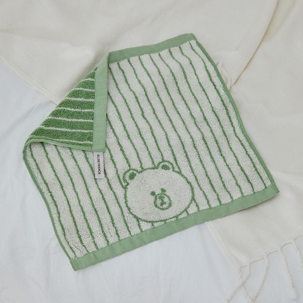 Line Friends Songwol Brown Basic Hand Towel (Green)