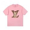 Bear High Street Marca Trendy Maglietta Larga per Persone Robuste Pantaloncini Americani Manica Corta da Uomo Manica a Tre Quarti Cotone Puro Taglia Larga Top