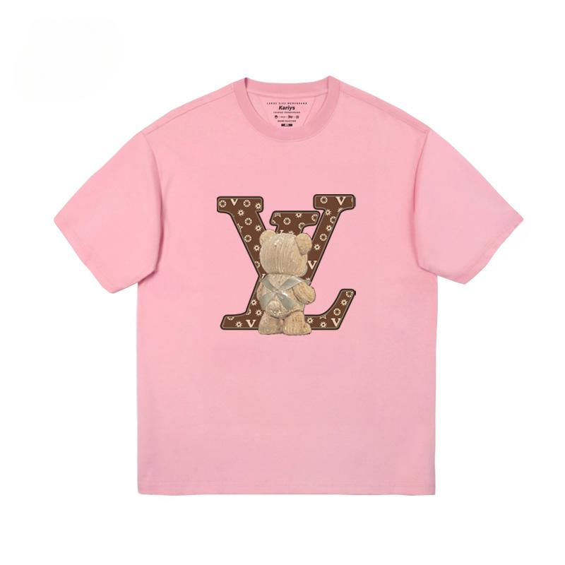 

Bear High Street Модный Бренд Свободная Футболка для Полных Мужская с Короткой Рукавом Пятирукавка Чистый Хлопок Большого Размера Верх S