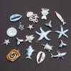 3pcs Sea Animal Charms Green Turtle Shell Conch Starfish Stainless Steel Pendant For Jewelry Making Bracelets Keychain Bag Charm