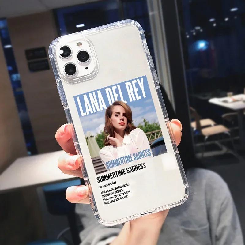 

Модный Прозрачный Чехол для Телефона Lana Del Rey Singer Kraft Для iPhone 15 12 13 11 14 Pro Max Mini XR XS 14 Plus SE Прозрачный Чехол-Сумка 7Plus or 8Plus