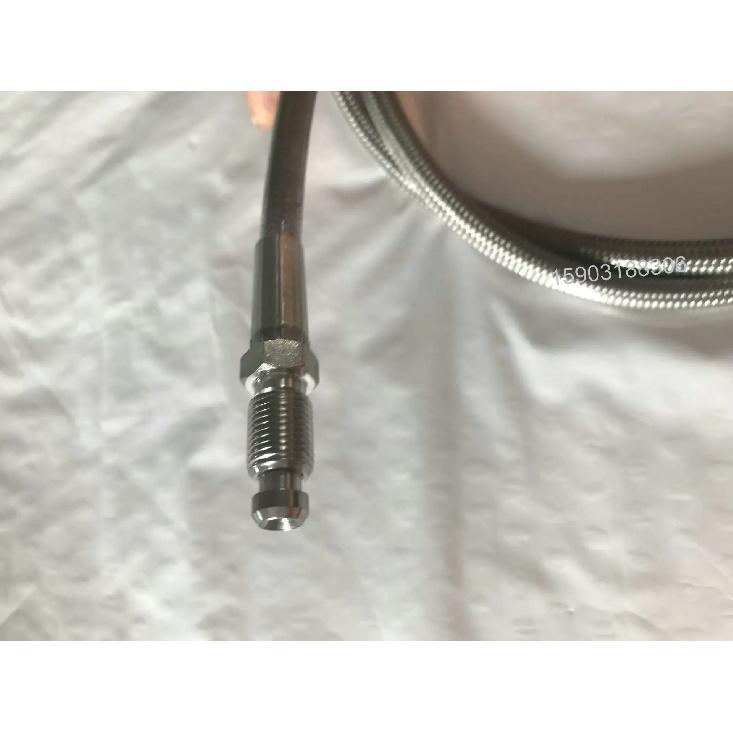 Motorcycle PTFE smooth bore stainless steel braided disc brake hoses clutch lines kits with stainless steel fittings