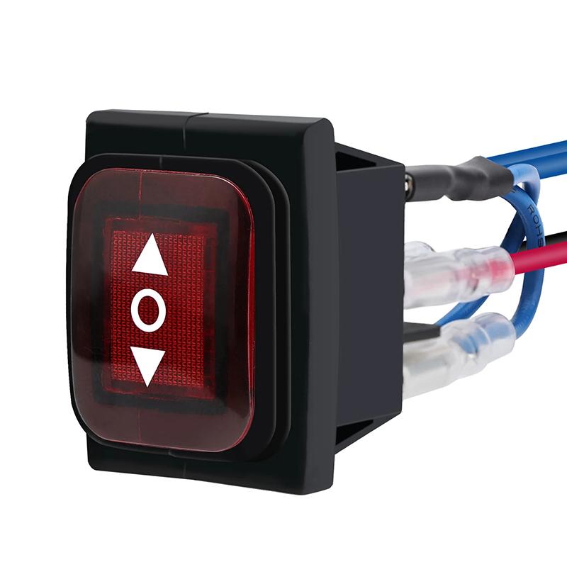 Waterproof 6-Pin 3-Speed Reverse Switch with Wire Self Resetting Toggle Motor Switch Durable Power Supply