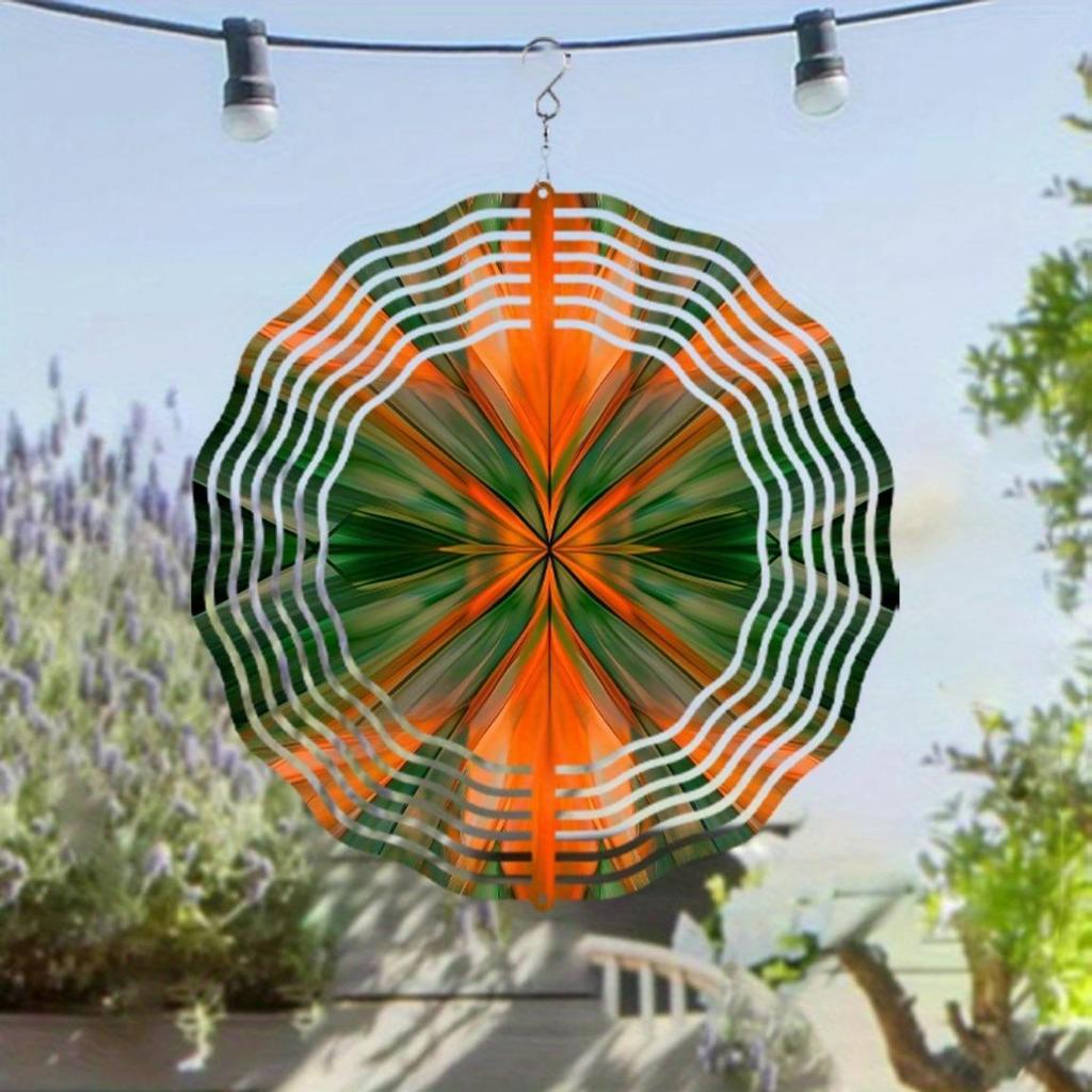10 Inch Metal Wind Spinner with 360 Degree Hook Outdoor Garden Decor for Lawn Balcony Patio All Season Gift for Family Friends