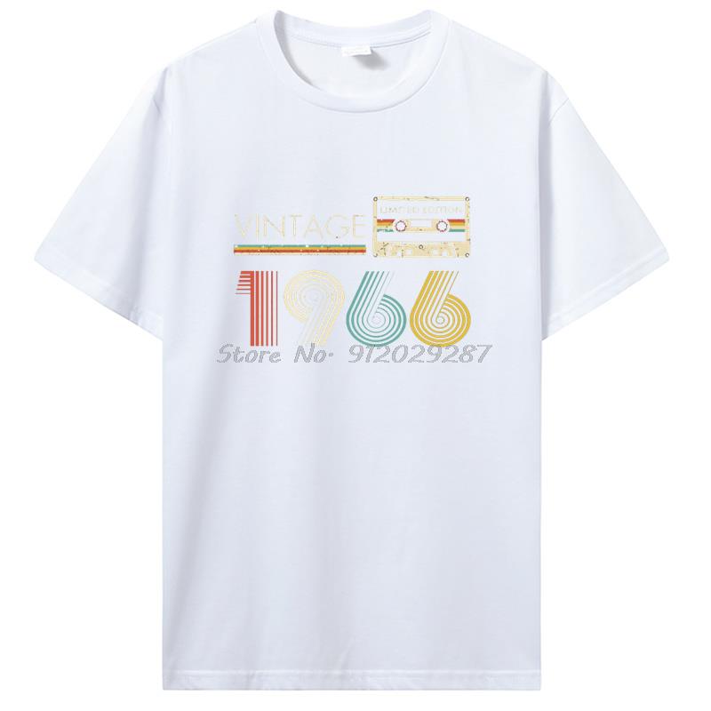 Lustiges Vintage 1966 Limited Edition Kassette T-Shirt Sommer Baumwoll-T-Shirts Streetwear Vatertags Geburtstagsgeschenke T-Shirt Unisex