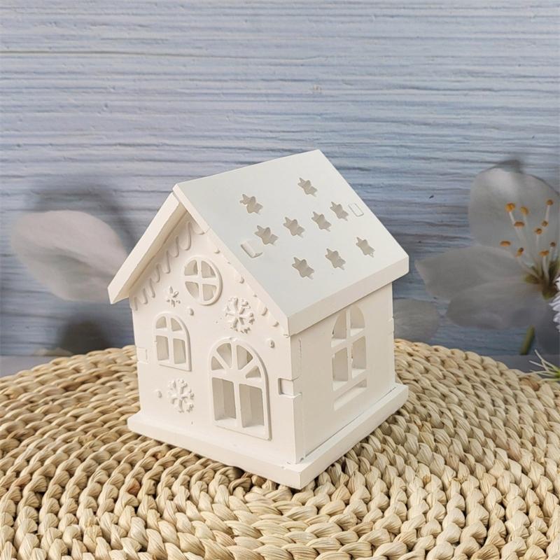 Flexible Sturdy Silicone Epoxy Resin Castes Mold Christmas House Shaped Molds Accessory for Craft and Home Decoration