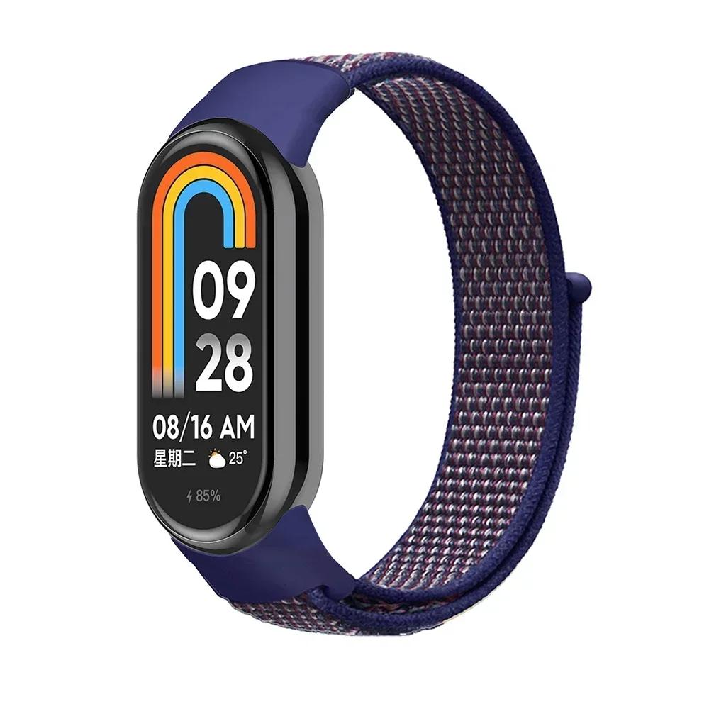 Nylon Loop for xiaomi Mi Band 9 8 Strap 8 NFC SmartWatch Wristband Correa Replacement sport pulsera for Miband 8 Bracelet Correa