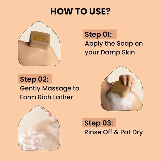 Hamare Ghar Ka Soaps Sandalwood & Saffron Magic Soaps For Bath (100 Gms Pack Of 4) | Paraben Free| Skin Brightening For Men & Women