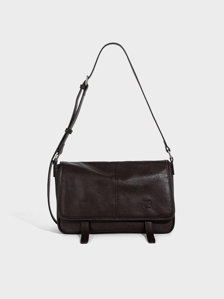 Damen Crossbody-Tasche im Vintage-Stil - Hochwertiges pflanzlich gegerbtes Rindsleder, vielseitige Umhängetasche für 2025