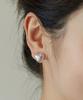 Tatiana (Silver 925) Emblem Heart One-Touch Earrings Ec1962