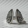 Retro Trendy Korean-Style Open Wing Ring for Men and Women - Simple Woven Student Jewelry