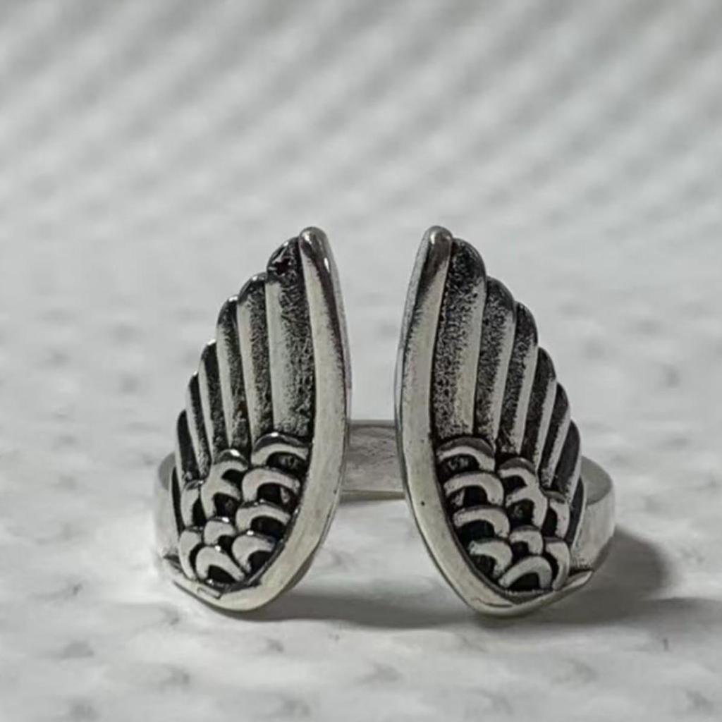 Retro Trendy Korean-Style Open Wing Ring for Men and Women - Simple Woven Student Jewelry