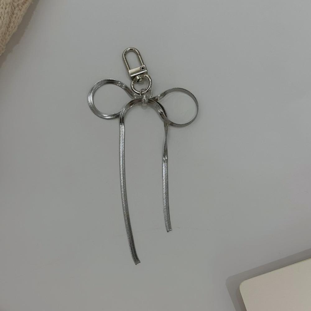 Snake Bone Mobile Phone Pendnt Metal Bow Mobile Phone Chain Simple Phone Rope  Women/Lady/Girl