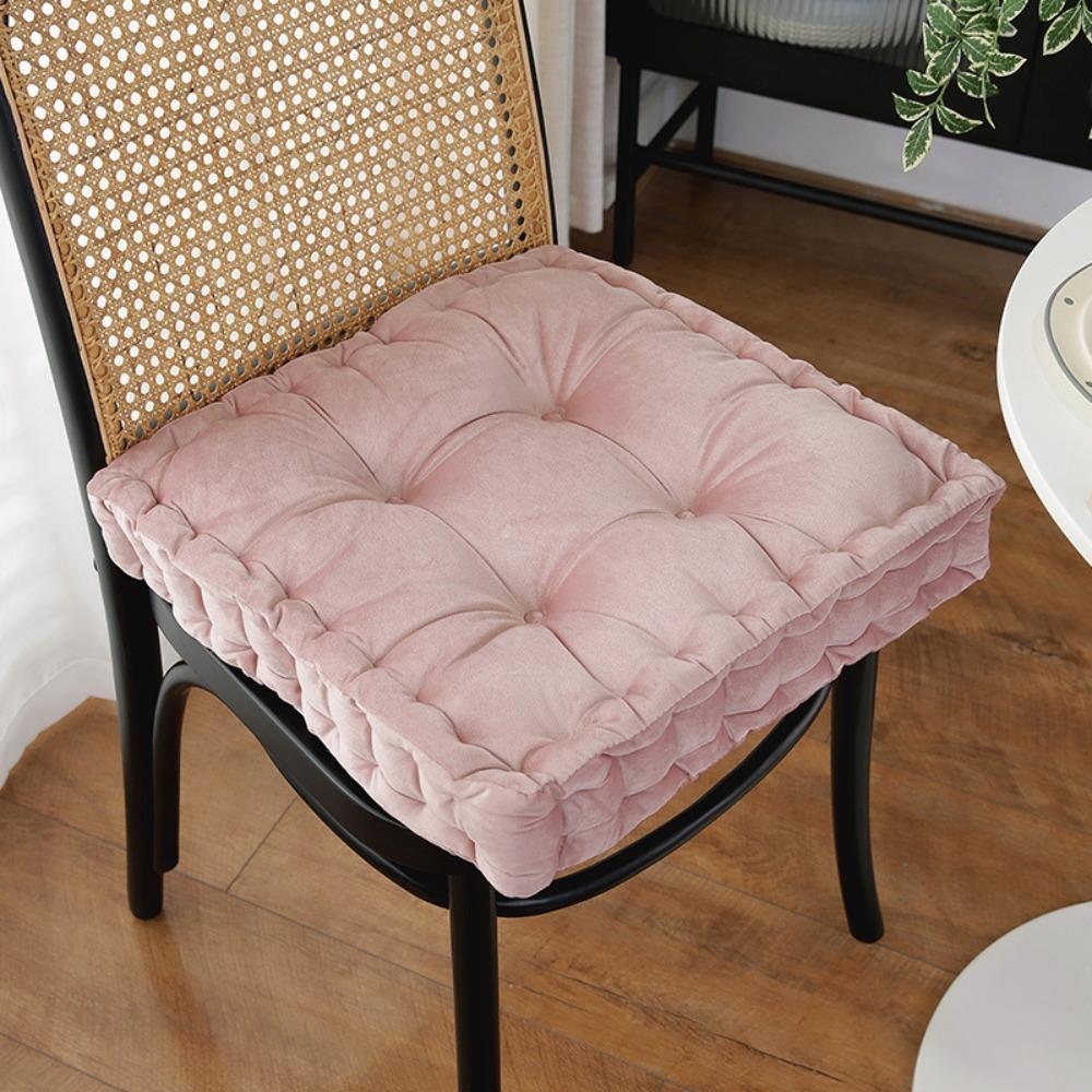 Square Chair Cushion Thicken Seat Pad Home Decor Velvet Tatami Cushion  Office