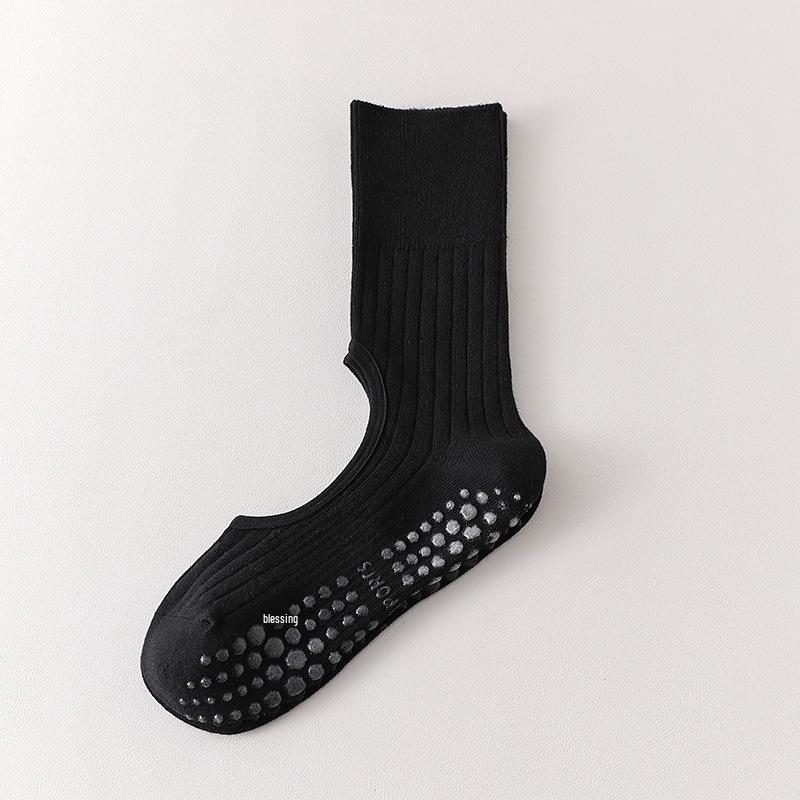 

Anti-Slip Ballet-Style Mid-Calf Yoga & Pilates Socks One Size чёрный
