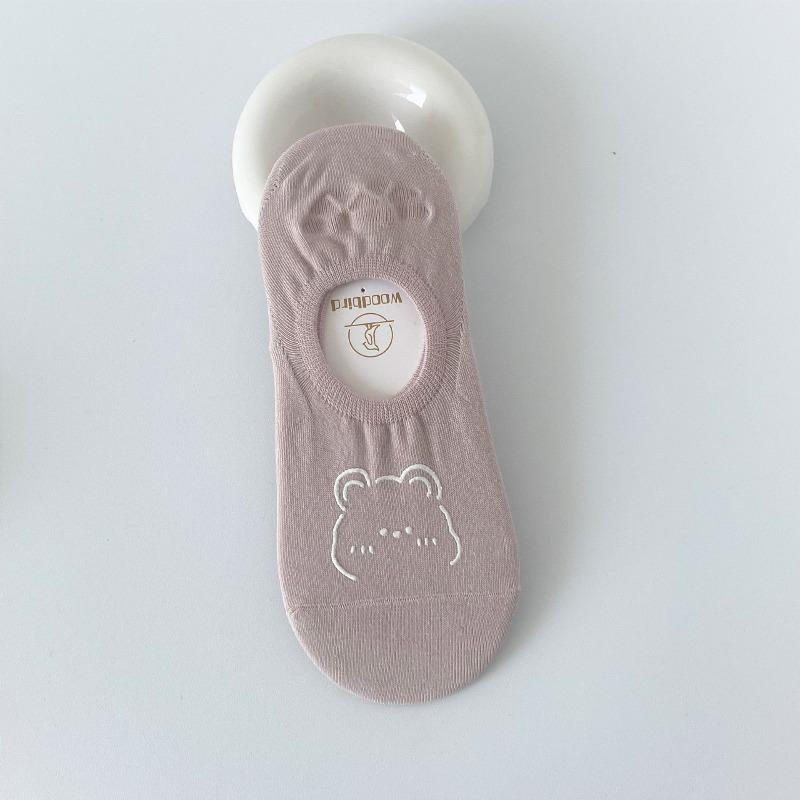 Boat Socks for Women, Summer Thin and Cute Bear Socks for Women, Shallow Invisible Socks for Women, and Short Socks for Women