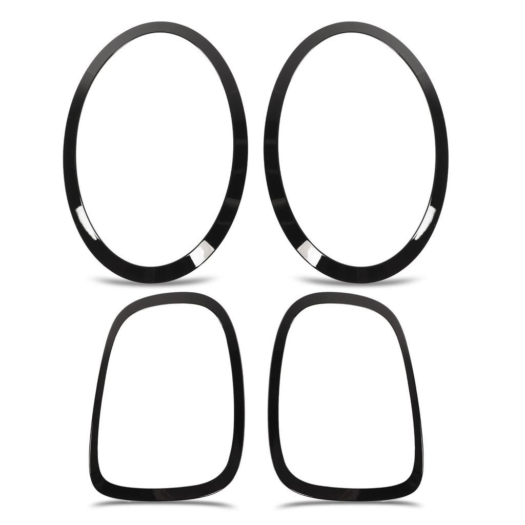 Glossy Black Headlight Taillight Surround Cover Trims for F55 F56 F57 One Cooper S JCW 2014+ Automotive Exterior Accessories
